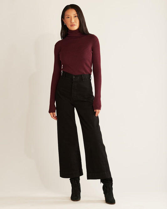 WOMEN'S FITTED MERINO TURTLENECK