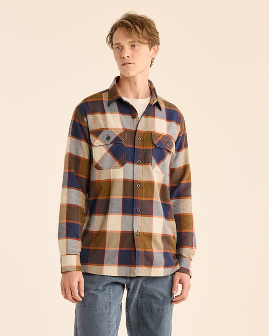 MEN'S PLAID BURNSIDE DOUBLEBRUSHED FLANNEL SHIRT