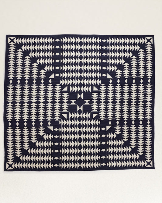 MIDNIGHT NOVA COTTON MATELASSE COVERLET