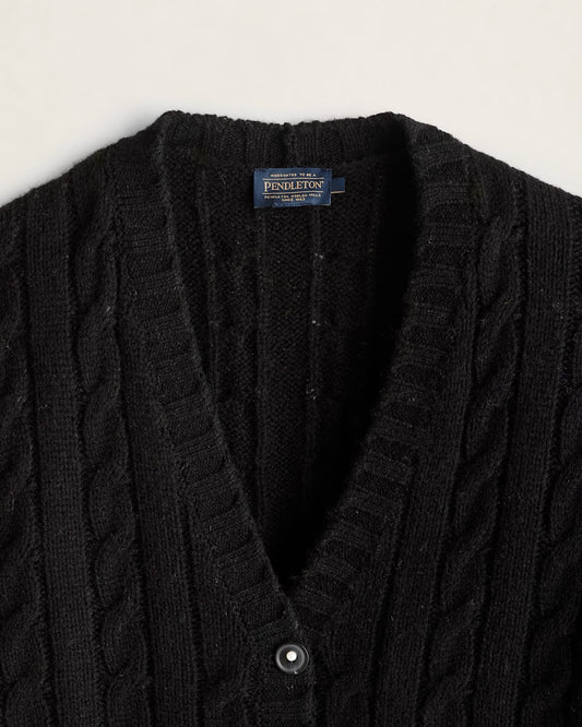 WOMEN'S SHETLAND COLLECTION FISHERMAN CARDIGAN