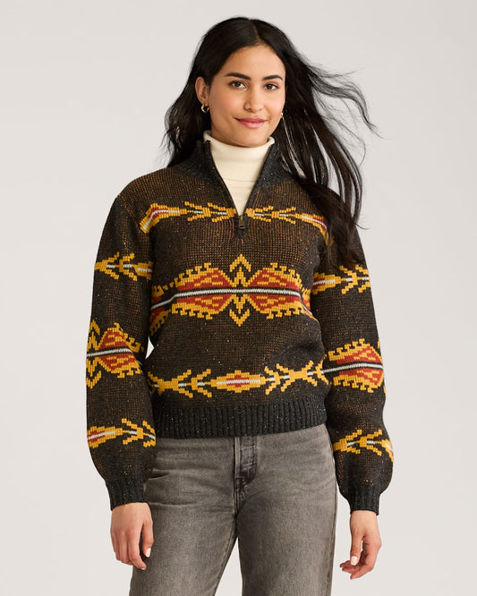 WOMEN'S QUARTER-ZIP MERINO SWEATER