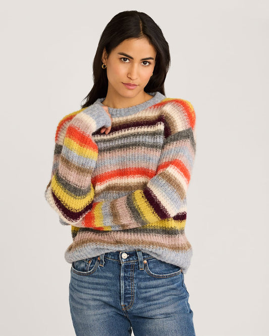 WOMEN'S ALPACA STRIPED SWEATER