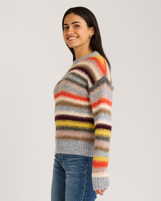 WOMEN'S ALPACA STRIPED SWEATER
