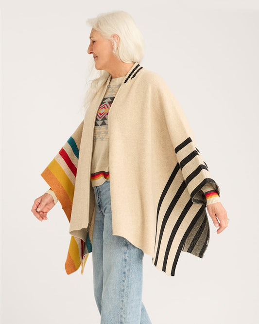 WOMEN'S LAMBSWOOL BLANKET CAPE