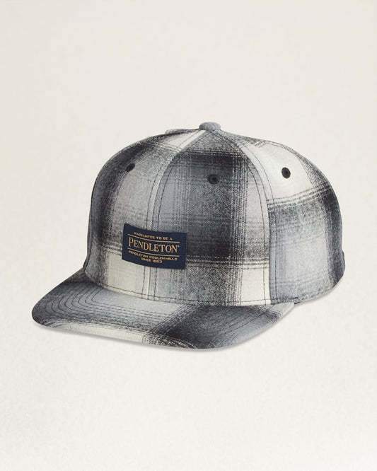 PLAID FLAT BRIM HAT