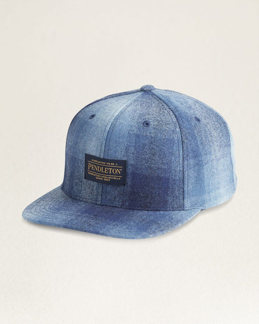 PLAID FLAT BRIM HAT