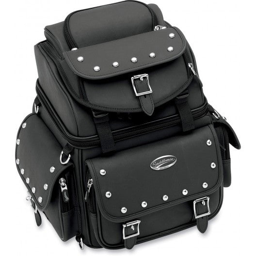 BR3400EXS Combination Backrest, Backseat, and Sissy Bar Bag Saddlemen studded design