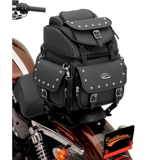 BR3400EXS Combination Backrest, Backseat, and Sissy Bar Bag Saddlemen studded design