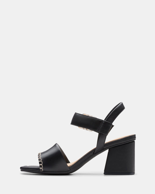 Siara65 Buckle Black Leather
