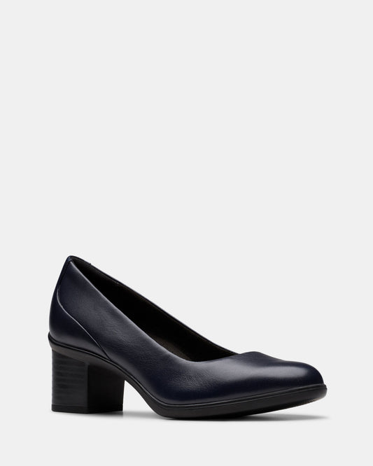 Shaya Poppy Navy Leather