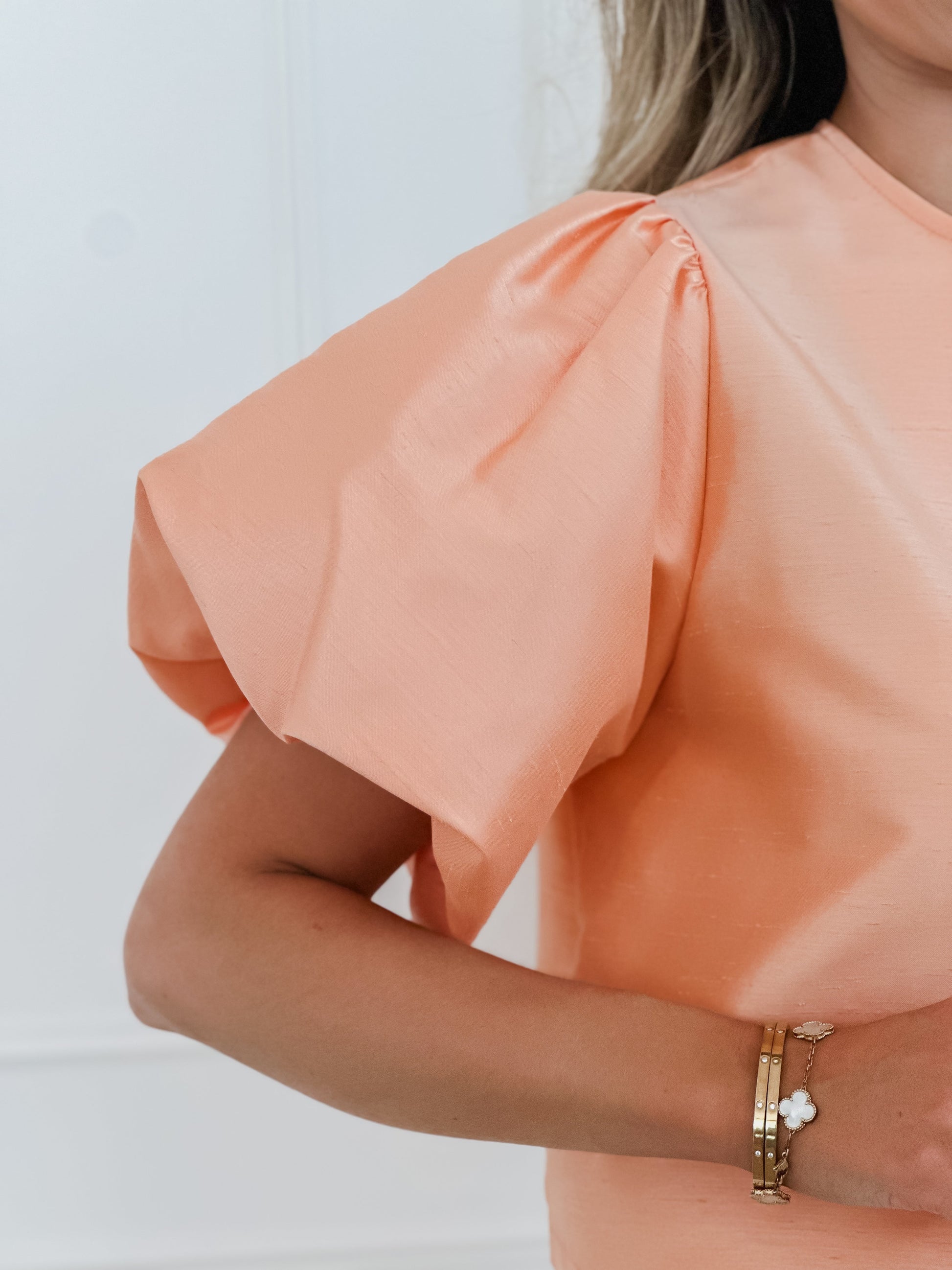 Orange Little Buttons Blouse