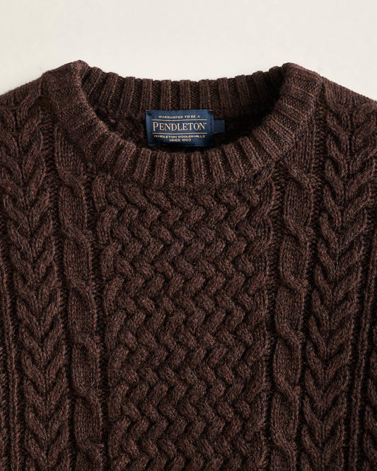 MEN'S SHETLAND COLLECTION FISHERMAN SWEATER