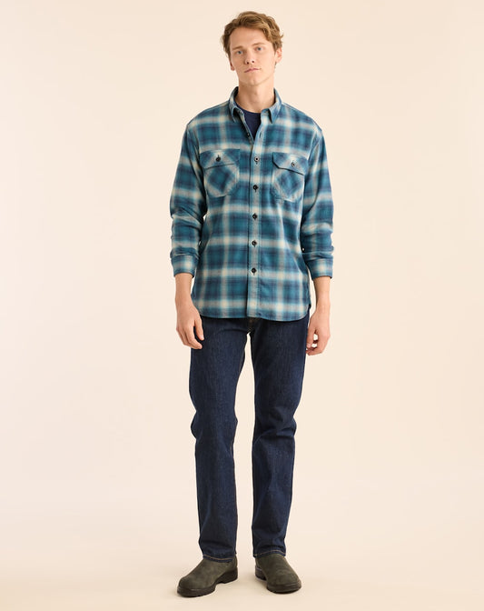 MEN'S PLAID BURNSIDE DOUBLEBRUSHED FLANNEL SHIRT