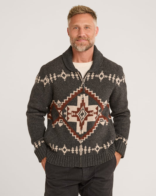 MEN'S FOUR CORNERS LAMBSWOOL CARDIGAN