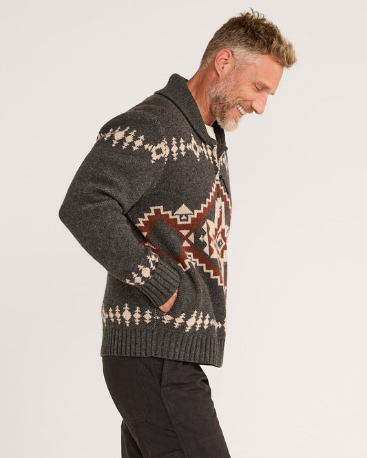 MEN'S FOUR CORNERS LAMBSWOOL CARDIGAN
