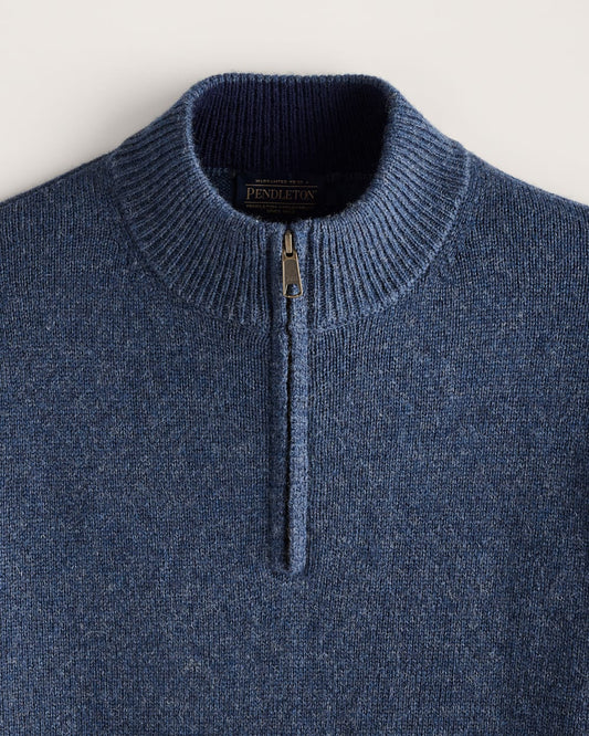 MEN'S SHETLAND COLLECTION HALF-ZIP SWEATER