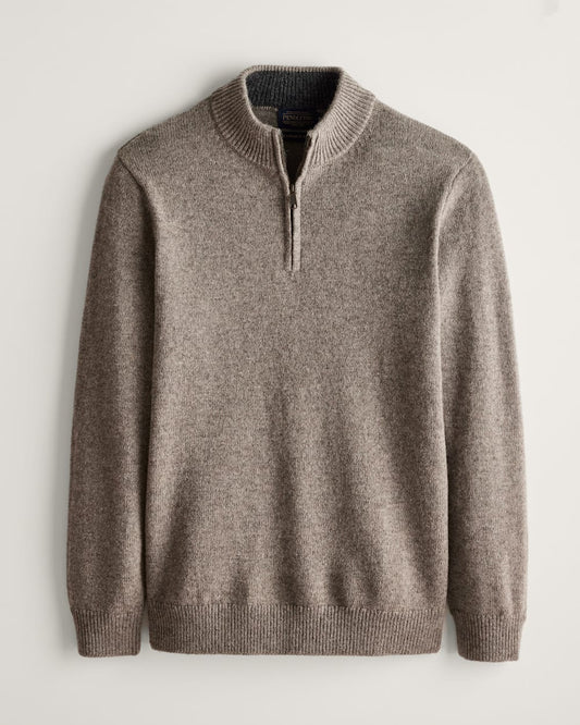 MEN'S SHETLAND COLLECTION HALF-ZIP SWEATER