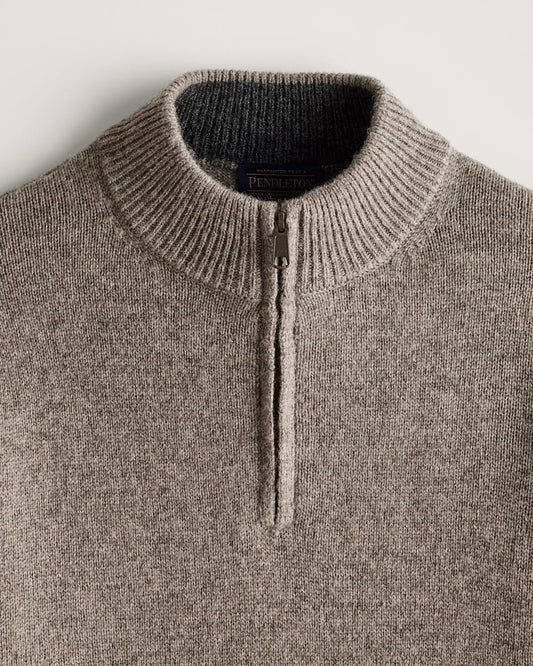 MEN'S SHETLAND COLLECTION HALF-ZIP SWEATER