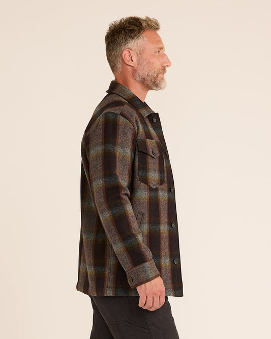 MEN'S PLAID WOOL LAWSON COAT