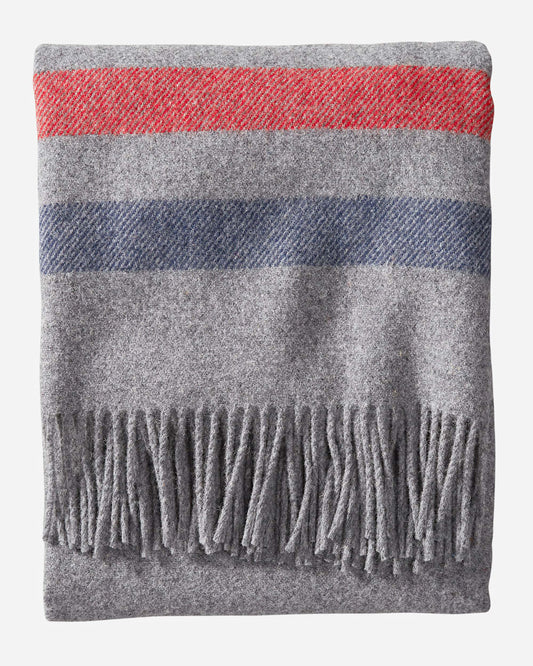 ECO-WISE WOOL FRINGED THROW
