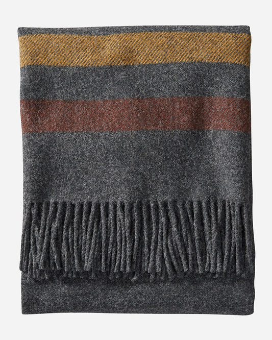 ECO-WISE WOOL FRINGED THROW