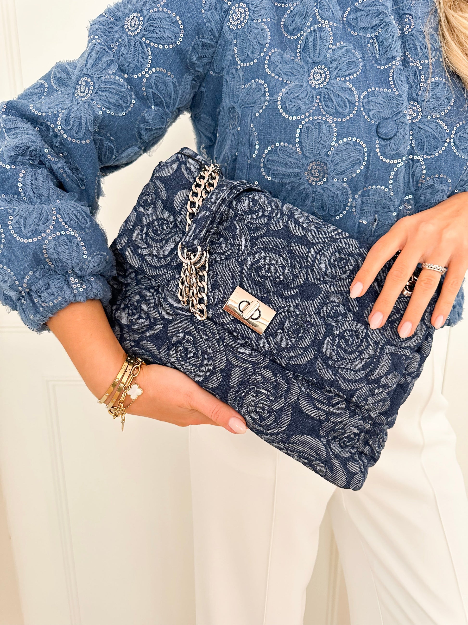 Jeans Flower Bag