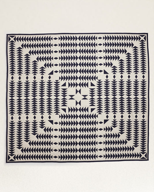 MIDNIGHT NOVA COTTON MATELASSE COVERLET