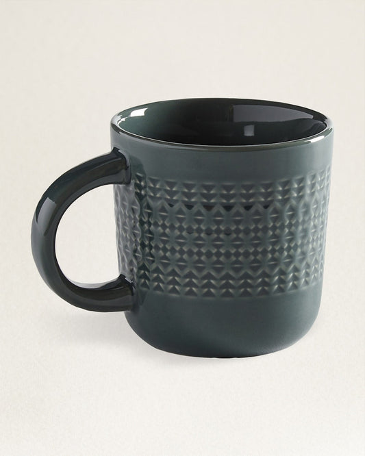 DEBOSSED STONEWARE MUGS
