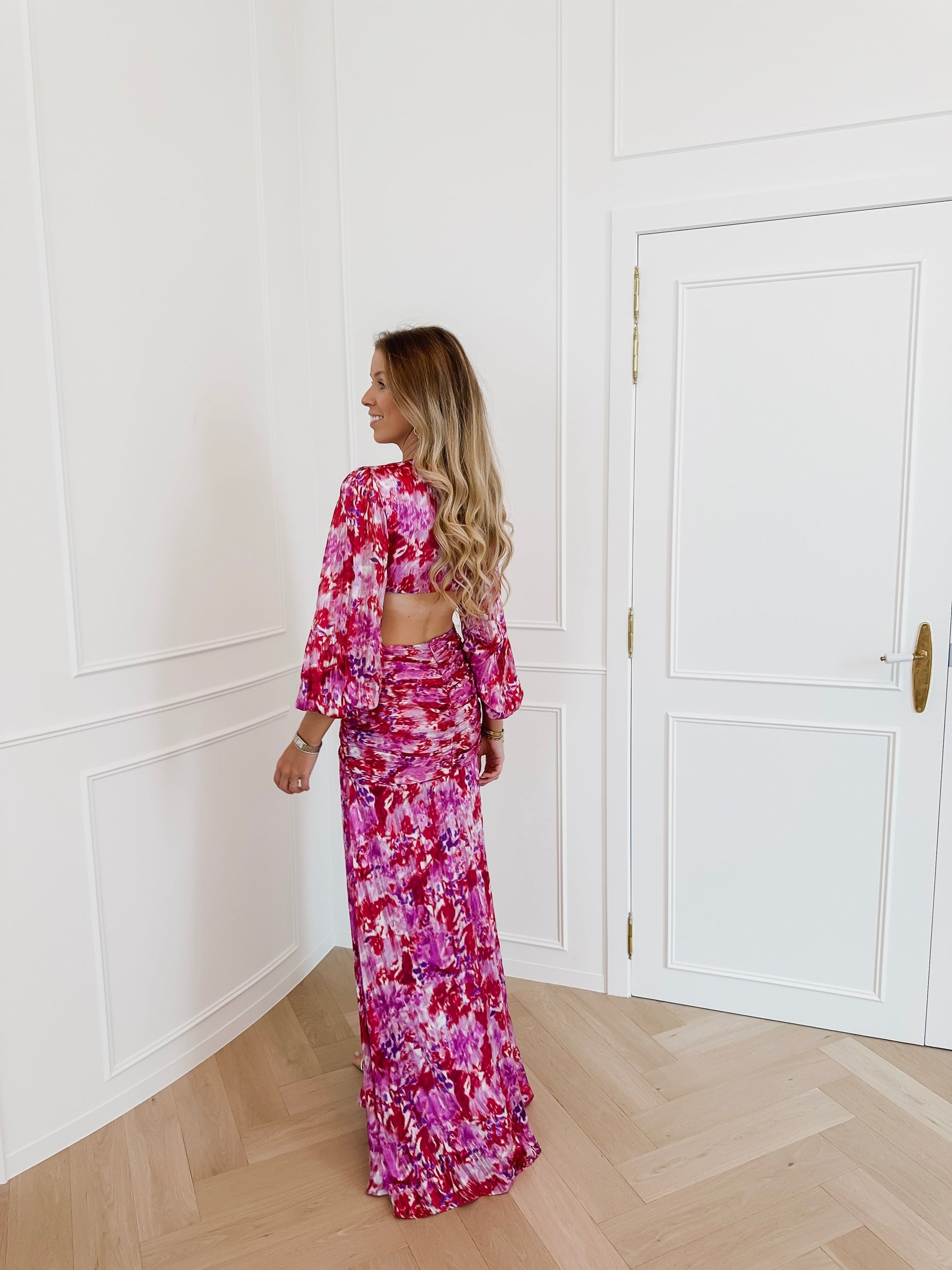 Lila Fuchsia Cut Out Dress