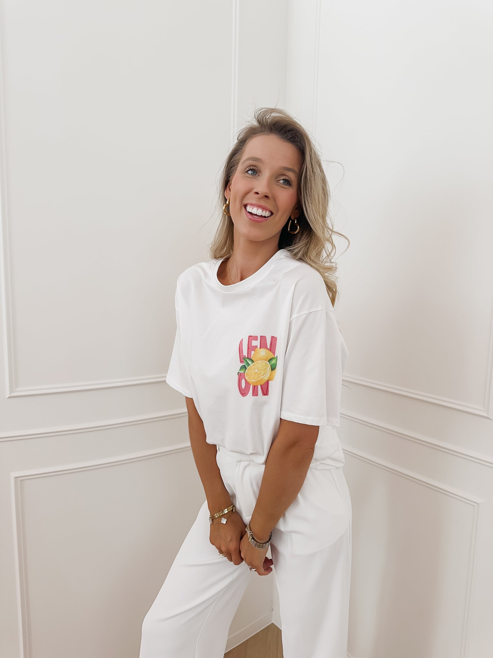 White Pink Lemon T-Shirt