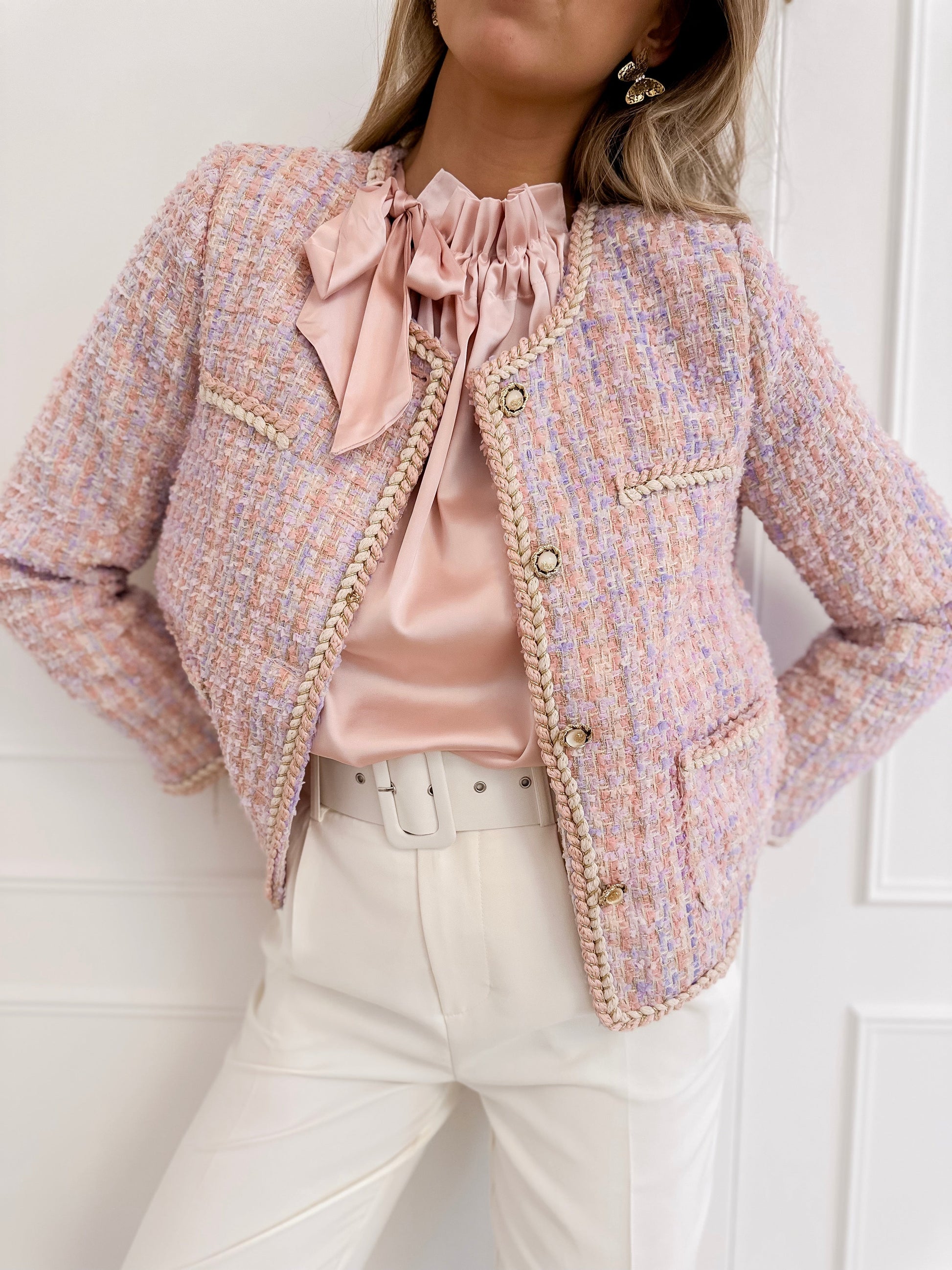 Crème Lucy Belt Trouser