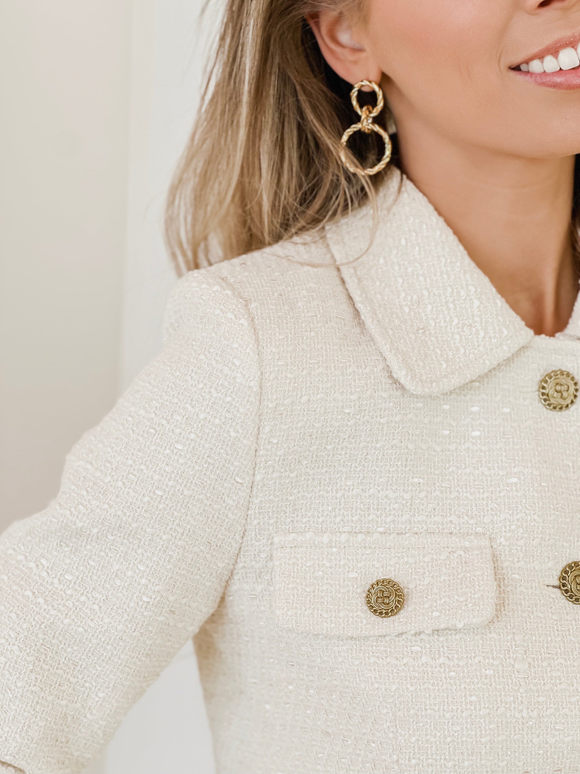 Beige Anna Tweed Ensemble