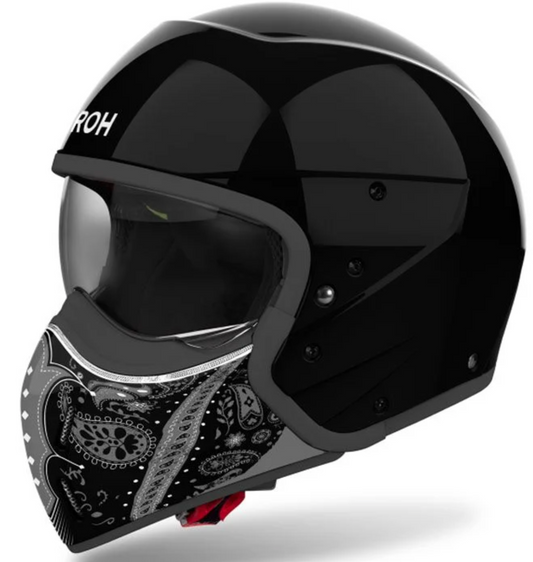 Airoh J110 Paisley Gloss Black Full / Open Face Helmet