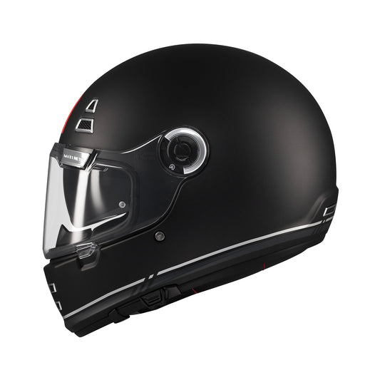 MT Jarama SV Plain Black Full Face Motorcycle Helmet